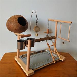 둥지 버드링 횃대 소형 횟대 담요 하우스 케 키우기 사다리 용품 조류 폴대