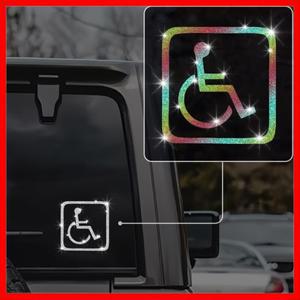 1PC 장애인 로고 반짝이 장식 자동차 스티커 방수 DlY 창 트렁크 오토바이 보트 비닐 데칼