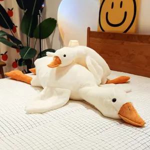 오리 거위 바디필로우 인형 50센티 안고자는 큰 모찌 오리바디필로우