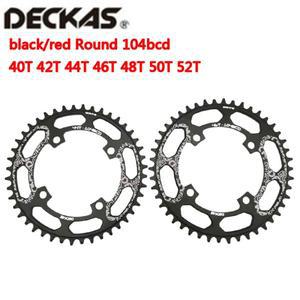 Deckas 라운드 자전거 체인링 104BCD 32 34 36 38 40 42 44 46 48T 50 52 치아 MTB 산악 체인휠 104 BCD