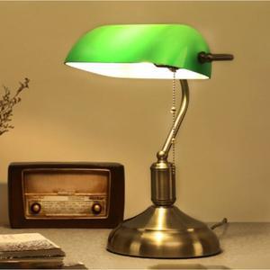 엔틱 빈티지 레트로 조명 등 책상 뱅커스 뱅크 뱅커 초록색 스탠드 램프