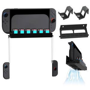 닌텐도 스위치 2용 금속 벽 마운트 브래킷, 컨트롤러 스탠드가 있는 콘솔 정리 키트, 게임 카드 보관함, 조이콘 후크, TV 호환