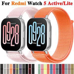 Redmi Watch 5 Active/5 Lite 용 나일론 루프 Xiaomi 시계 밴드 22mm 벨트 스트랩 교체 correa 팔찌