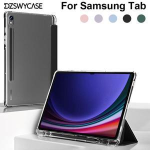 삼성 갤럭시 탭 S9 11인치 S10 플러스 FE 12.4인치 라이트 10.9 A9 케이스, 투명 하드 PC 백 커버