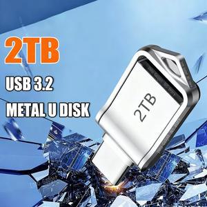 2TB USB 3.2 플래시 드라이브 고속 1TB 512GB Type-C 인터페이스 휴대전화 컴퓨터용 이중 용도 메모리 스틱