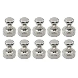 LOZY 초강력 자석 고리 후크 걸이 - 압정형 12mm 10개/다용도/마크네틱/세트/소품/현관/문/냉장고/보드