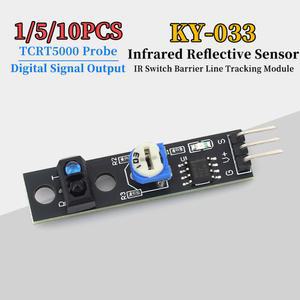 광센서 10Pcs KY 033 IR 추적 센서는 TCRT5000 반사 스위치 모듈 적외선을 사용합니다