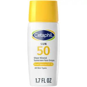 세타필 시어 미네랄 리퀴드 자외선 차단제 100 UVA /UVB 필터 산화아연 광 스펙트럼 SPF 50 포뮬러 무향