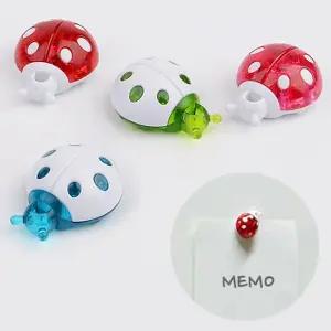 4P 캐릭터 자석 무당벌레 냉장고 현관문 메모 명함 냉장고자석 메모판자석