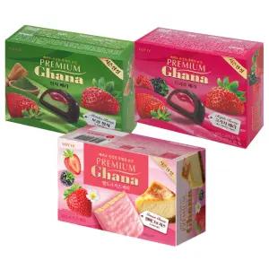 [한번에먹자] 가나 프리미엄 베리 초콜릿 혼합세트 (프리미엄가나 말차+프리미엄가나 트리플+가나랑드샤 치즈) 각1개씩, 총3개입