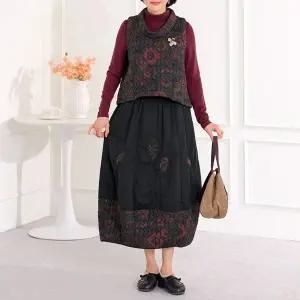 [신세계라이브쇼핑][엄마옷 로즈맘] 민복누빔면조끼치마상하세트(생활한복)