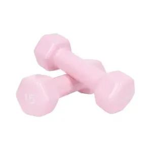 아이워너 뷰티 육각 덤벨 2개1세트 1.5KG 아령 파스텔핑크 헬스 홈트 근력운동