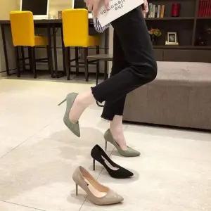 스틸레토 3스웨이드 펌프스힐 킬힐 LKY19 하이힐 11이상 WFJPOHD