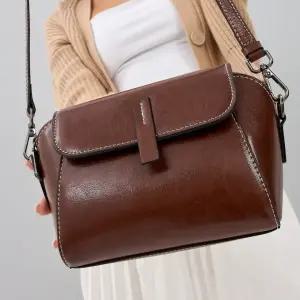 천연 소가죽 레트로 미니 플랩 크로스백 여성 데일리 숄더백 CB-WM20