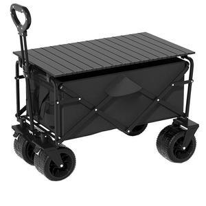 캠핑카트 웨건 10CM 야외 구르마 블랙 접이식 카트 트롤리 정원