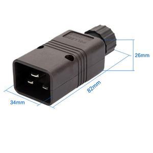 1PCS IEC320-C20 플러그 UPS 소켓 PDU 전원 배선 탈부착 3핀 컴퓨터 서버 코드 커넥터