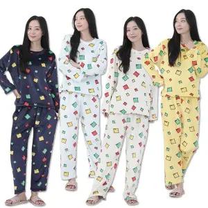 [골드스마일]여성 빅사이즈 겨울 밍크 누더기 수면 잠옷 파자마 내복 여성실내복