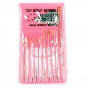 WL 분홍케이스 바늘 10P세트 가정용미싱바늘 바느질세트