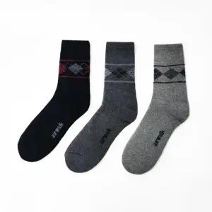(모조리박)남성 겨울용 넥패턴 테리기모 양말