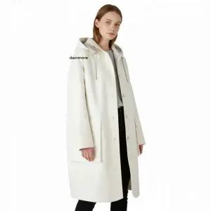 AURALEE 오라리 라이트 멜톤 후디드 라이너 코트 아이보리