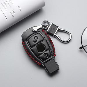 메르세데스 벤츠 CLS CLA GL R SLK AMG A B C S 클래스 리모컨 홀더 액세서리용 정품 가죽 자동차 키 커버