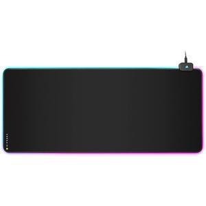 Corsair MM700 RGB 확장 천 게이밍 마우스 패드 - 36.6인치 x 15.8인치 360 조명 USB 포트 허브 2개 두꺼운 고무 검은색