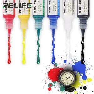 10cc UV 경화 솔더 마스크 잉크 PCB BGA 회로 기판 절연 보호 솔더링 페이스트 수리 도구 녹색파란색노란색