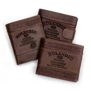 가죽 MJ312 블루마운트 소가죽 중지갑 반지갑