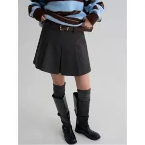 스웨이드 벨트 스커트  애쉬 (356127SM34)