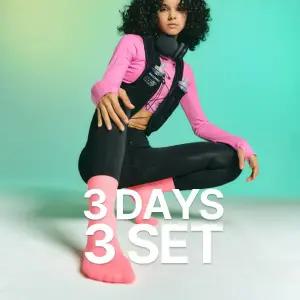 [롯데백화점]리투 [3 PACK] 블랙 윙 러닝 크루 삭스- L22EASCW306A