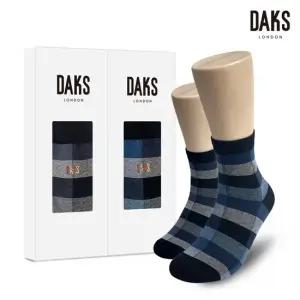 닥스양말 신사2족 선물세트 면 중목 링글사각분할 26314
