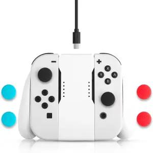 닌텐도 스위치 및 OLED 조이콘용 FANPL 충전 컨트롤러 표시등이 있는 게임 액세서리 1m/3.3피트 USB 타입-C