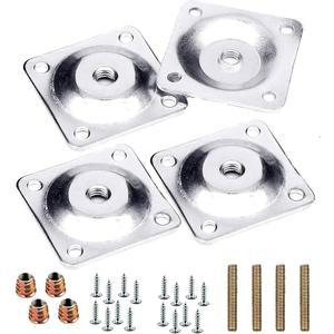 SINGTAN 4개 세트, 가구 커넥터 오래되거나 의도된 교체용 발을 본체에 고정하기 위한 테이블, 의자, 0.8cm(5 /16인치) 볼트, 인치 사이즈. 행거 볼트 나사가 있는