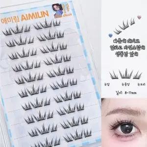 애미림 Aimilim 붙이는 가닥 노글루 속눈썹 블랙