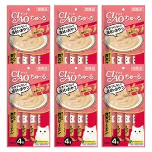 고양이 챠오츄르 참치 연어 4개입 6P 냥이 습식 간식