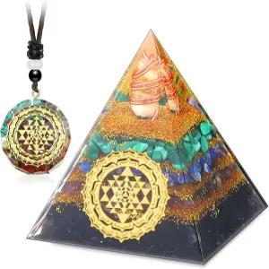 에너지 힐링 크리스탈 펜던트 스톤 라피스 라줄리 자수정 오르고나이트 차크라 피라미드 행운을 위한