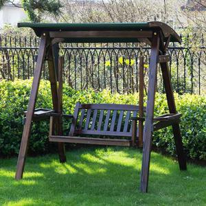 야외그네의자 목재 스윙 더블 캠핑 실외 테슬린 그물 성인 바구니 레저 빨간 월넛색 멀티