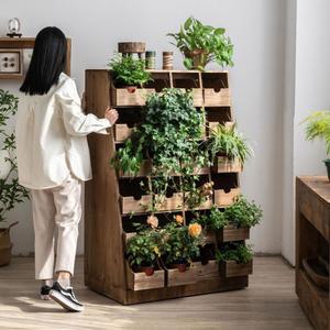 화분정리대 다육이 식물 진열대 거실화분정리대 발코니 이동식 3단 식물정리대 4포트 자리