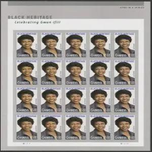 그웬 필 우표 20장의 블랙 헤리티지 시트