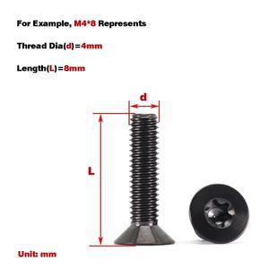 티타늄 합금 카운터싱크 헤드 토르크 나사 / 플랫 전기 오토바이 개조 볼트 M4/M5/M6x8 10 30~40mm