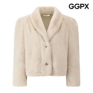 [GGPX] 숄카라 투 버튼 퍼 자켓 (GQ1JK002F)