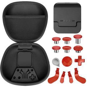 Xbox 엘리트 시리즈 2 컨트롤러 운반 케이스 가방 충전 도크 4 패들 DPad 6 엄지 스틱 컴포넌트 팩