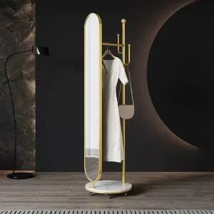 이동식 전신거울 행거 수납 코너 피팅