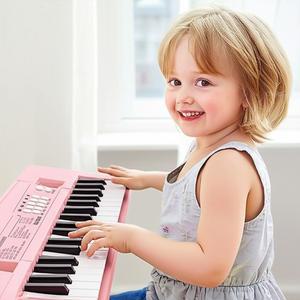 37키 어린이 전자 피아노 마이크 포함 교육용 장난감 악기 유아 소년 생일 선물