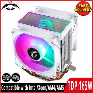 컴퓨터 CPU 팬 2/4/6 히트파이프 쿨러 RGB 90mm 프로세서 공랭식 LG호환A1700 1200 115X 1851 2011 AM4 AM5