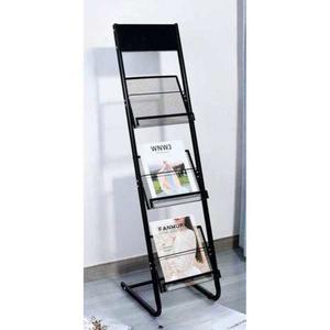 홍보물게시대 철제 팜플렛 디스플레이 이동식 블랙 전면