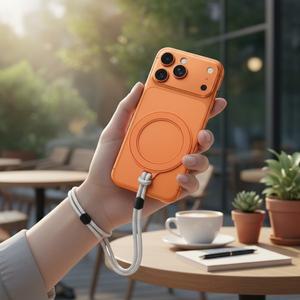 모바일 폰 마그네틱 링 랜야드 아이폰 호환 16 17 참 손목 스트랩 스마트 호환폰 액세서리 가방 조절 가능