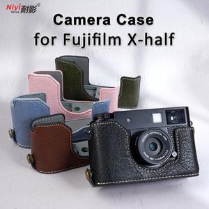 후지필름 X-하프 카메라용 하프 케이스 보호 커버 가죽 하단 개방형 방수 방스크래치
