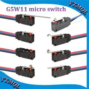 1Pcs 방수 마이크로 스위치 G5W11  이동 제한 감지 충전 총 긴 버튼