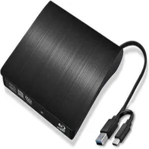 JOYIN-BURN 외장형 6X 블루레이/DVD 라이터 USB 3.0 및 C 타입 3D 블루레이 플레이어 드라이브 CD/DVD 버너